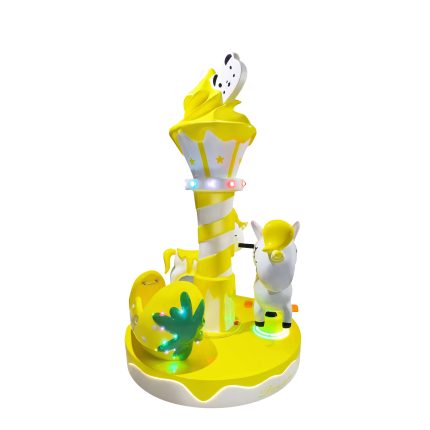 Coin Operated Three People Ice-Cream Carousel Horse Carousel Kiddie Ride Game Machine