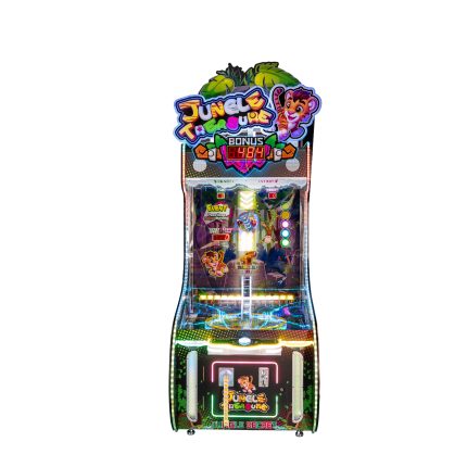 Indoor Coin Pusher Game Machine Fiberglass Material 1 Year Warranty for Amusement Park and Ticket Redemption
