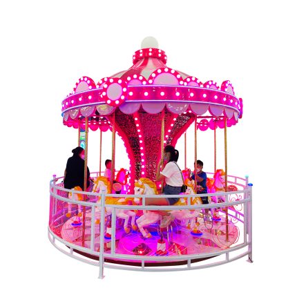 Amusement Park Rides Fairground Merry Go Round Carousel 9 Seats Dream Carousel