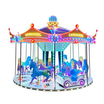 Luna Park Equipment Kiddie Rides Luxury Ocean Carousel Horse for Sale