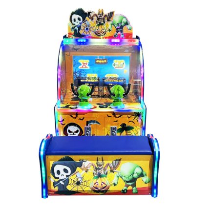 Factory Coin Operated Juego Arcde Kids Video Game Machine Lottery Ticket Games Spooky Ball Shooting Machine for Sale