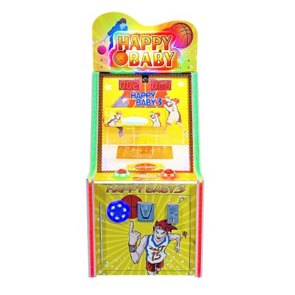 Coin Pusher Gaming Machine Happy Baby 3 Arcade Basketball Game Machine for Kids